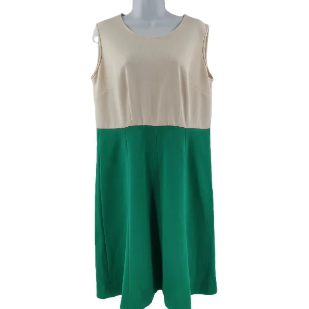 Vintage Seafoam Green and White 2- toned Dress